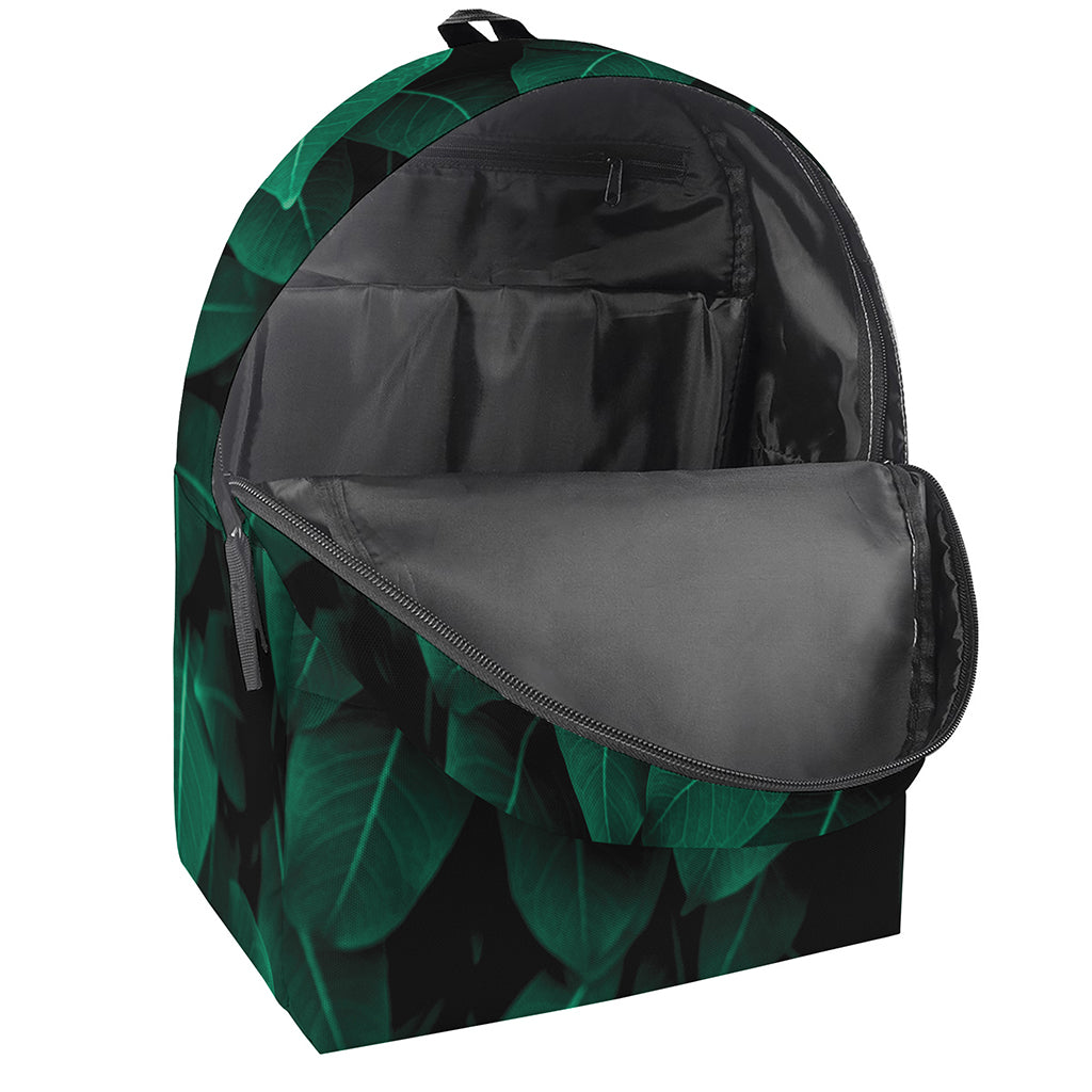 Natural Green Leaf Print Backpack