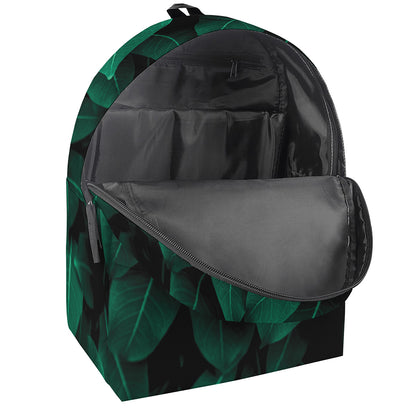Natural Green Leaf Print Backpack