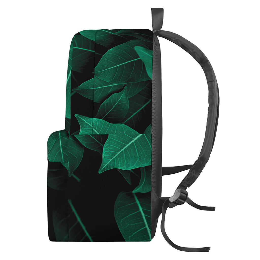 Natural Green Leaf Print Backpack