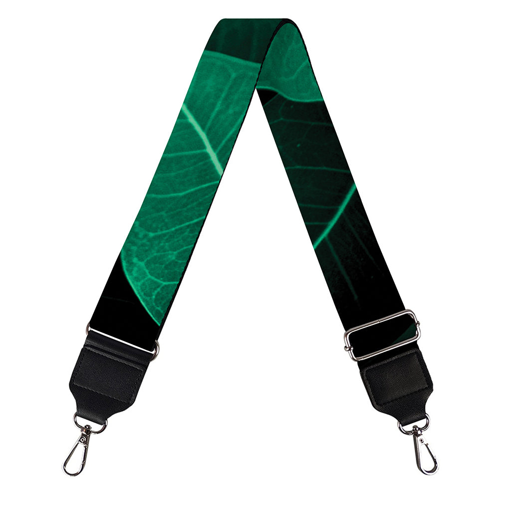 Natural Green Leaf Print Bag Strap