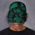 Natural Green Leaf Print Baseball Cap