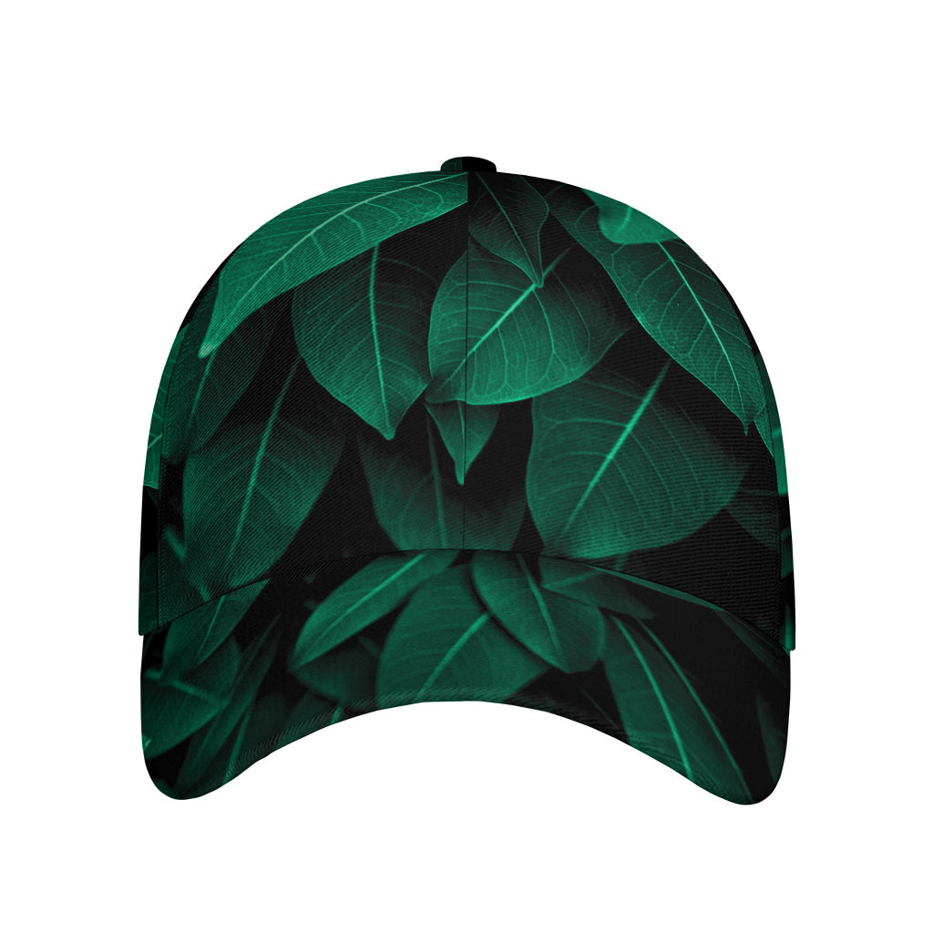 Natural Green Leaf Print Baseball Cap