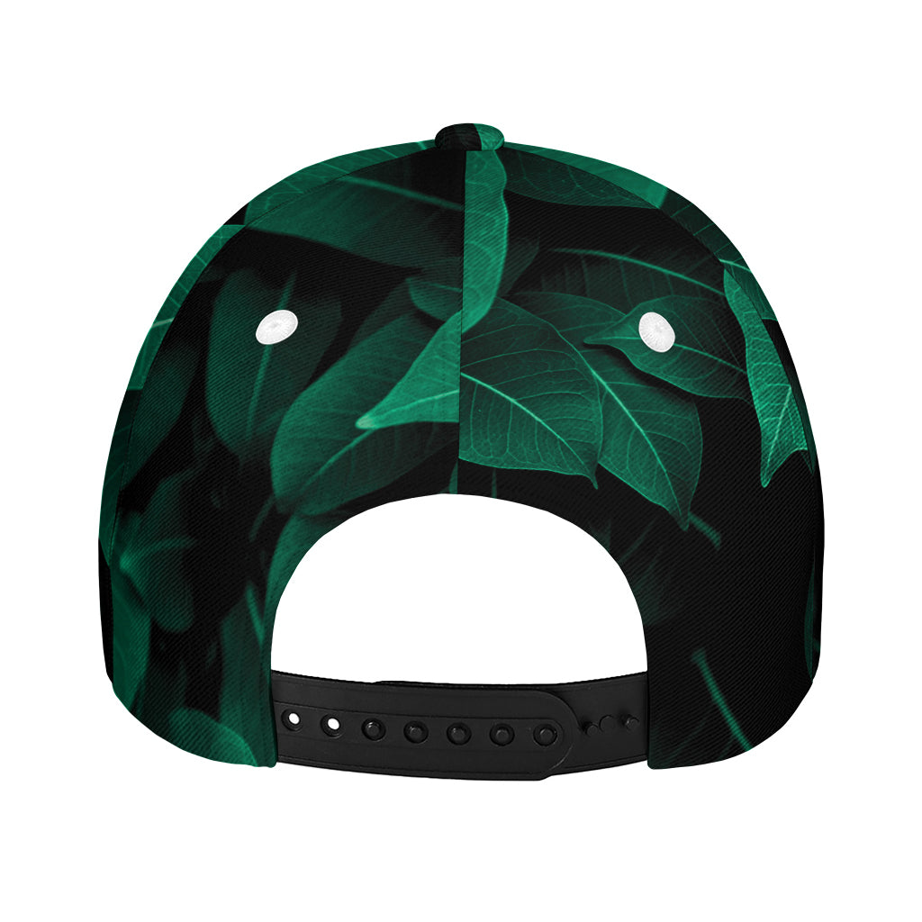Natural Green Leaf Print Baseball Cap