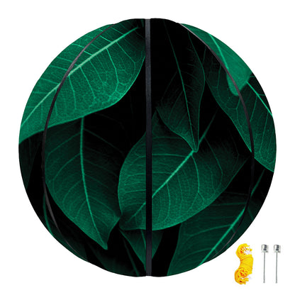 Natural Green Leaf Print Basketball