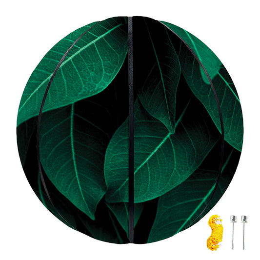 Natural Green Leaf Print Basketball