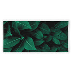 Natural Green Leaf Print Beach Towel