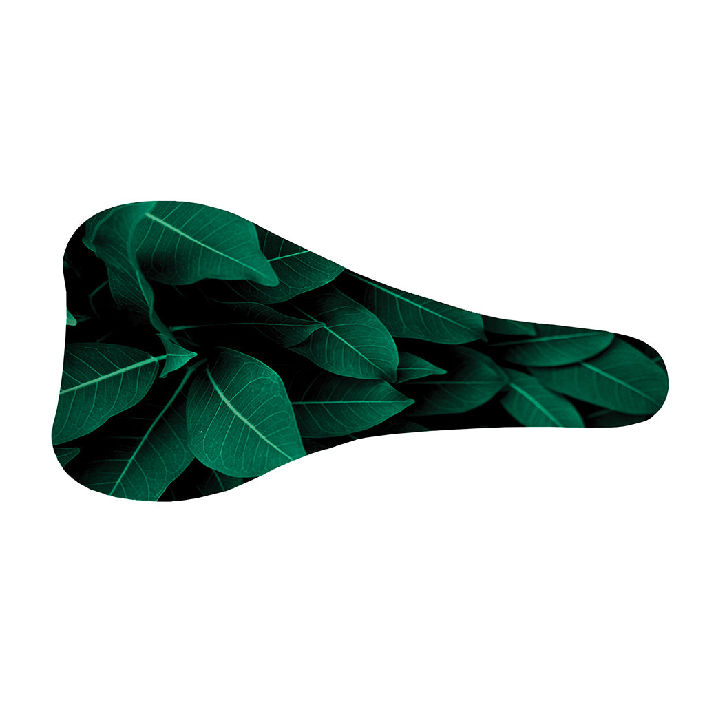Natural Green Leaf Print Bicycle Seat Cover