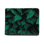 Natural Green Leaf Print Bifold Wallet