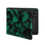 Natural Green Leaf Print Bifold Wallet