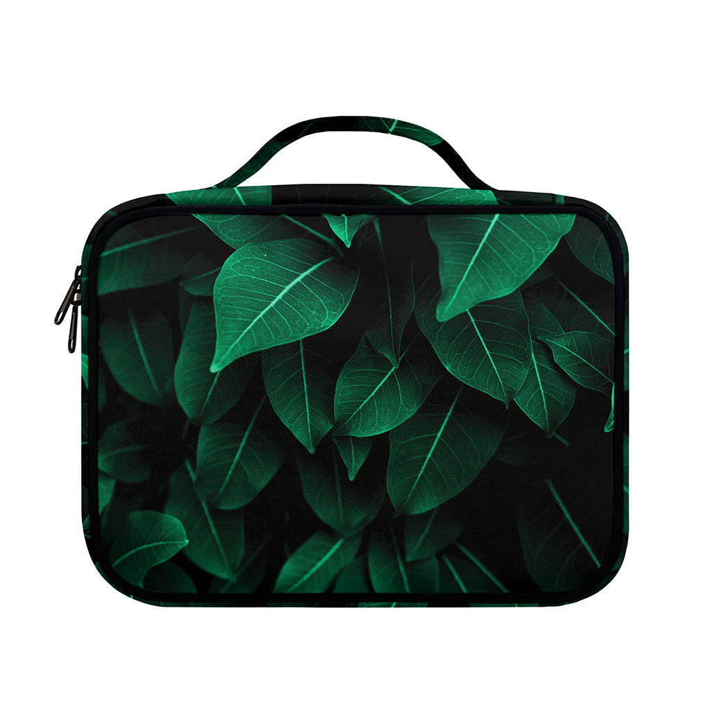 Natural Green Leaf Print Briefcase Bible Bag