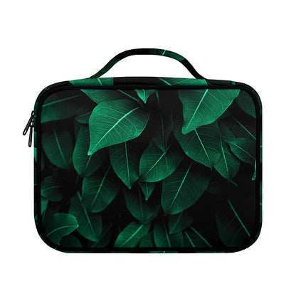 Natural Green Leaf Print Briefcase Bible Bag