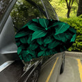 Natural Green Leaf Print Car Side Mirror Covers