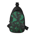 Natural Green Leaf Print Sling Bag