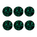Natural Green Leaf Print Coaster Set