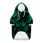 Natural Green Leaf Print Dog Zip Up Hoodie