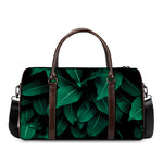 Natural Green Leaf Print Duffle Bag