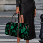 Natural Green Leaf Print Duffle Bag