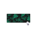Natural Green Leaf Print Extended Mouse Pad