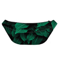 Natural Green Leaf Print Fanny Pack