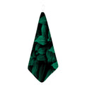Natural Green Leaf Print Hand Towel