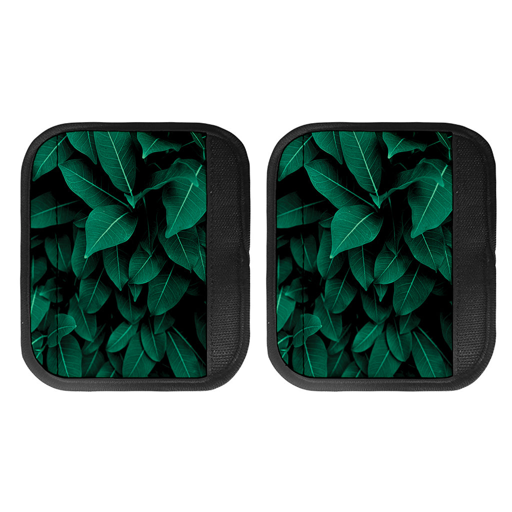 Natural Green Leaf Print Handle Covers