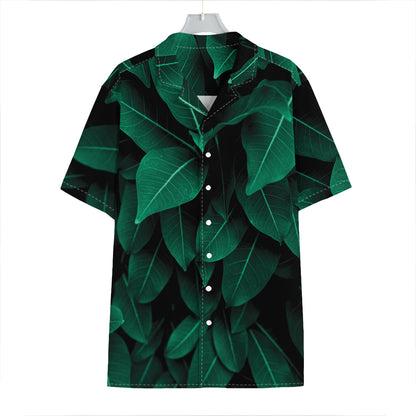 Natural Green Leaf Print Hawaiian Shirt