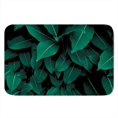 Natural Green Leaf Print Indoor Door Mat