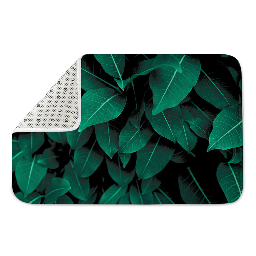 Natural Green Leaf Print Indoor Door Mat