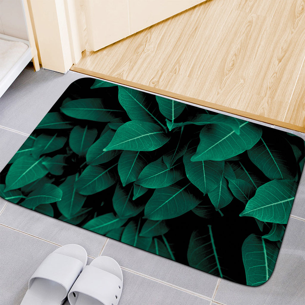 Natural Green Leaf Print Indoor Door Mat