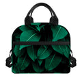 Natural Green Leaf Print Insulated Lunch Bag