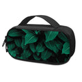 Natural Green Leaf Print Portable Cooler Travel Case