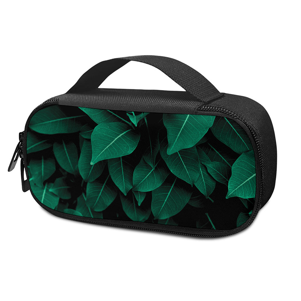 Natural Green Leaf Print Insulin Cooler Travel Case