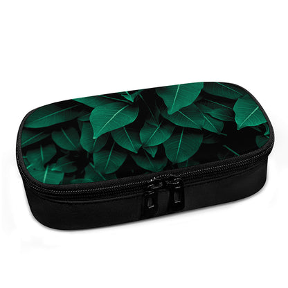 Natural Green Leaf Print Insulin Cooler Travel Case