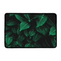 Natural Green Leaf Print Kitchen Mat