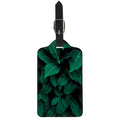 Natural Green Leaf Print Luggage Tag