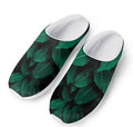 Natural Green Leaf Print Mesh Casual Shoes