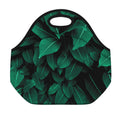 Natural Green Leaf Print Neoprene Lunch Bag