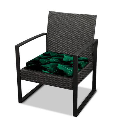 Natural Green Leaf Print Outdoor Seat Cushion Cover
