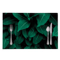 Natural Green Leaf Print Placemat