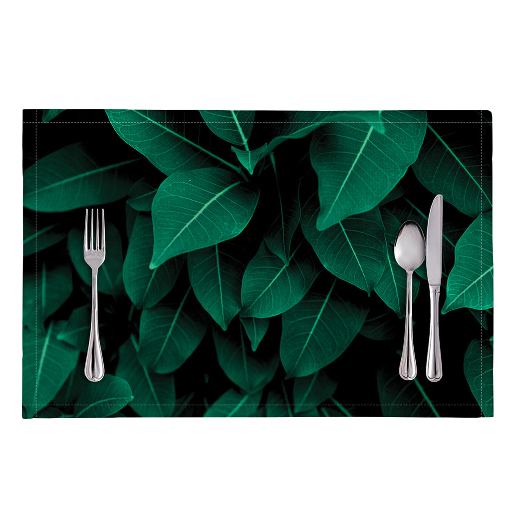 Natural Green Leaf Print Placemat