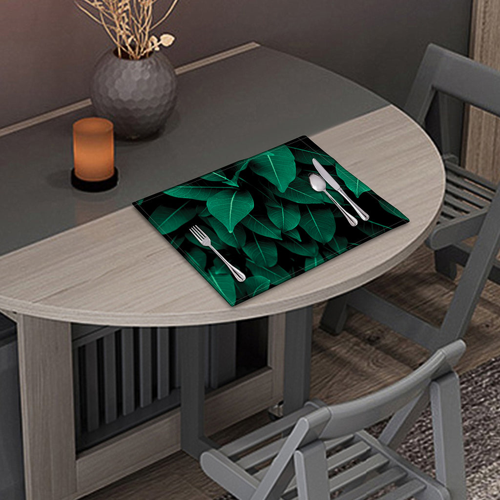 Natural Green Leaf Print Placemat