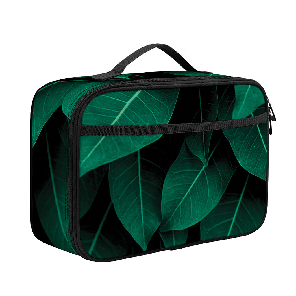 Natural Green Leaf Print Portable Lunch Bag