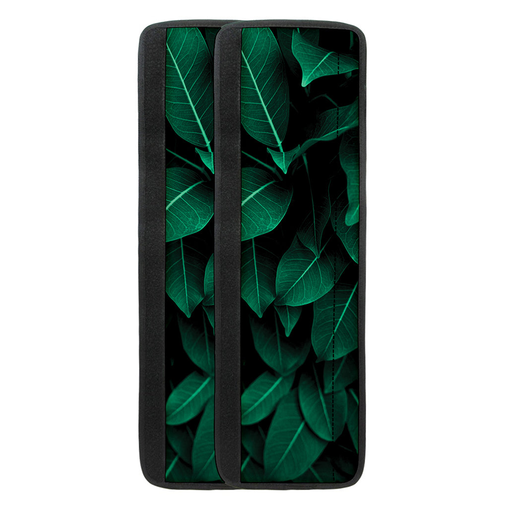 Natural Green Leaf Print Refrigerator Handle Covers