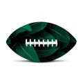 Natural Green Leaf Print Rugby Ball