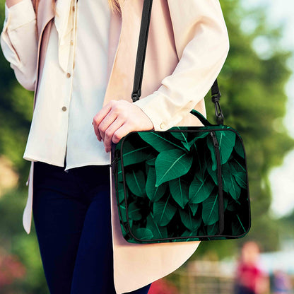 Natural Green Leaf Print Shoulder Strap Bible Bag