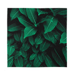 Natural Green Leaf Print Silk Bandana