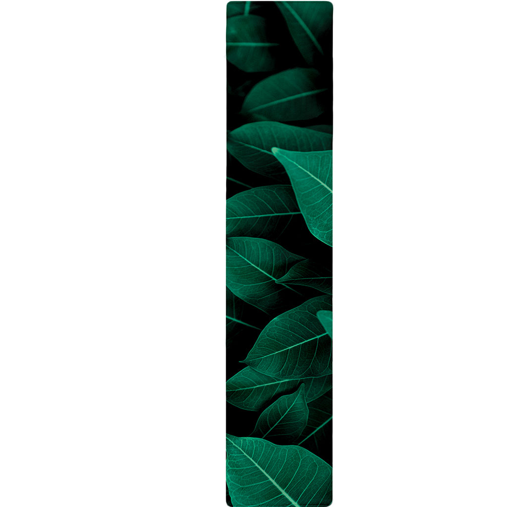 Natural Green Leaf Print Table Runner