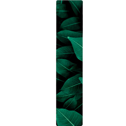 Natural Green Leaf Print Table Runner