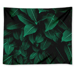 Natural Green Leaf Print Tapestry