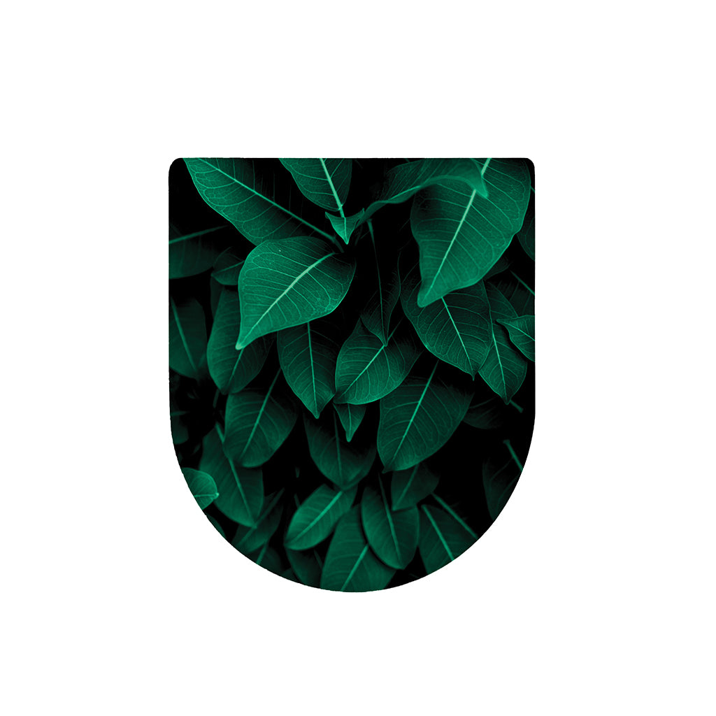 Natural Green Leaf Print Toilet Lid Cover